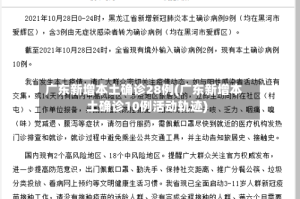 广东新增本土确诊28例(广东新增本土确诊10例活动轨迹)