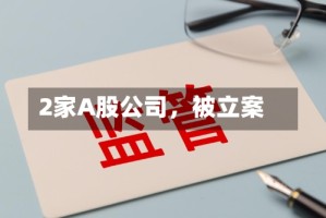 2家A股公司，被立案