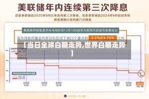 【当日全球白糖走势,世界白糖走势】