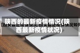 陕西的最新疫情情况(陕西最新疫情状况)