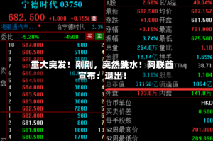 重大突发！刚刚，突然跳水！阿联酋宣布：退出！