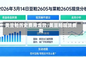 美豆粕历史费用走势/美豆粕现货费用