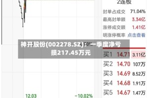 神开股份(002278.SZ)：一季度净亏损217.45万元