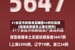 31省区市新增本土确诊43例在福建(福建省新增本土确诊病例)