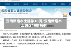 云南新增本土确诊10例/云南新增本土确诊10例病例