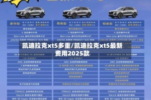 凯迪拉克xt5多重/凯迪拉克xt5最新费用2025款