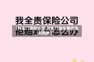 【开车门事故认定,开车门发生事故违反条款】