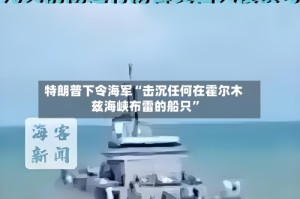 特朗普下令海军“击沉任何在霍尔木兹海峡布雷的船只”