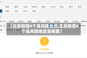 【北京新增4个高风险地区,北京新增4个高风险地区是哪里】