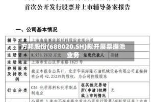 方邦股份(688020.SH)拟开展票据池业务