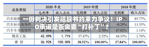 一份判决引发招股书约束力争议！IPO承诺是否需要“打补丁”？-第2张图片