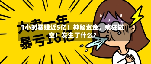 1小时暴赚近5亿！神秘资金，疯狂做空！发生了什么？-第2张图片