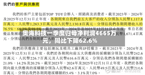 奥海科技一季度归母净利润4665万元，同比下降62.6%-第3张图片