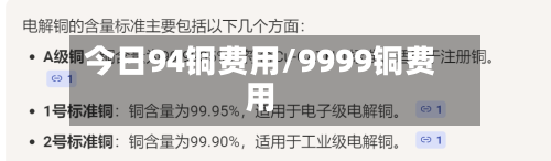 今日94铜费用/9999铜费用-第1张图片