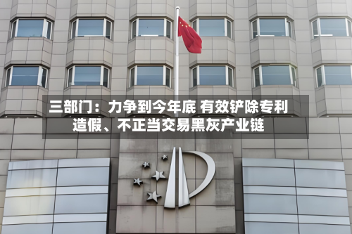 三部门：力争到今年底 有效铲除专利造假、不正当交易黑灰产业链-第3张图片