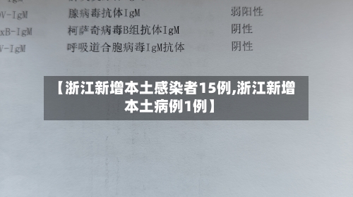 【浙江新增本土感染者15例,浙江新增本土病例1例】-第1张图片