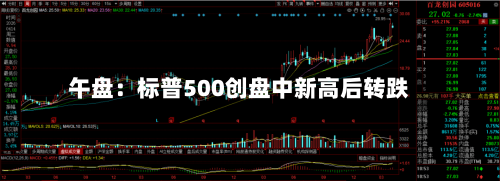 午盘：标普500创盘中新高后转跌-第1张图片