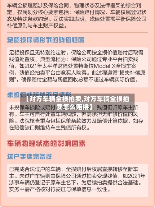 【对方车辆全损拍卖,对方车辆全损拍卖怎么赔偿】-第1张图片