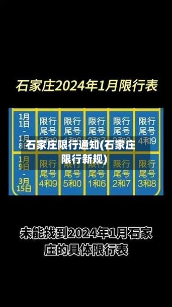 石家庄限行通知(石家庄限行新规)-第2张图片