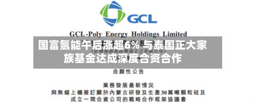 国富氢能午后涨超6% 与泰国正大家族基金达成深度合资合作-第1张图片