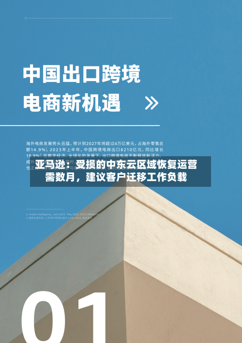 亚马逊：受损的中东云区域恢复运营需数月	，建议客户迁移工作负载-第3张图片