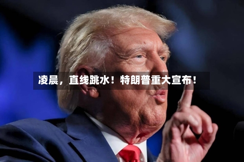 凌晨，直线跳水！特朗普重大宣布！-第1张图片
