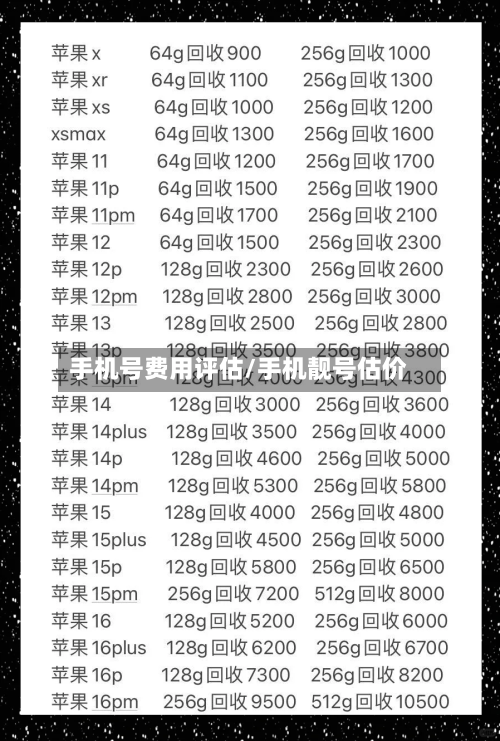 手机号费用评估/手机靓号估价-第2张图片