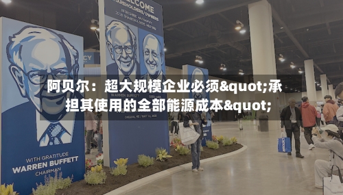 阿贝尔：超大规模企业必须"承担其使用的全部能源成本"-第1张图片
