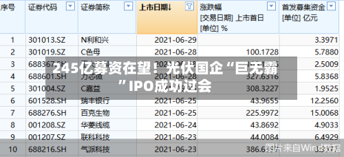 245亿募资在望！光伏国企“巨无霸”IPO成功过会-第1张图片